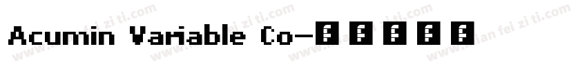 Acumin Variable Co字体转换